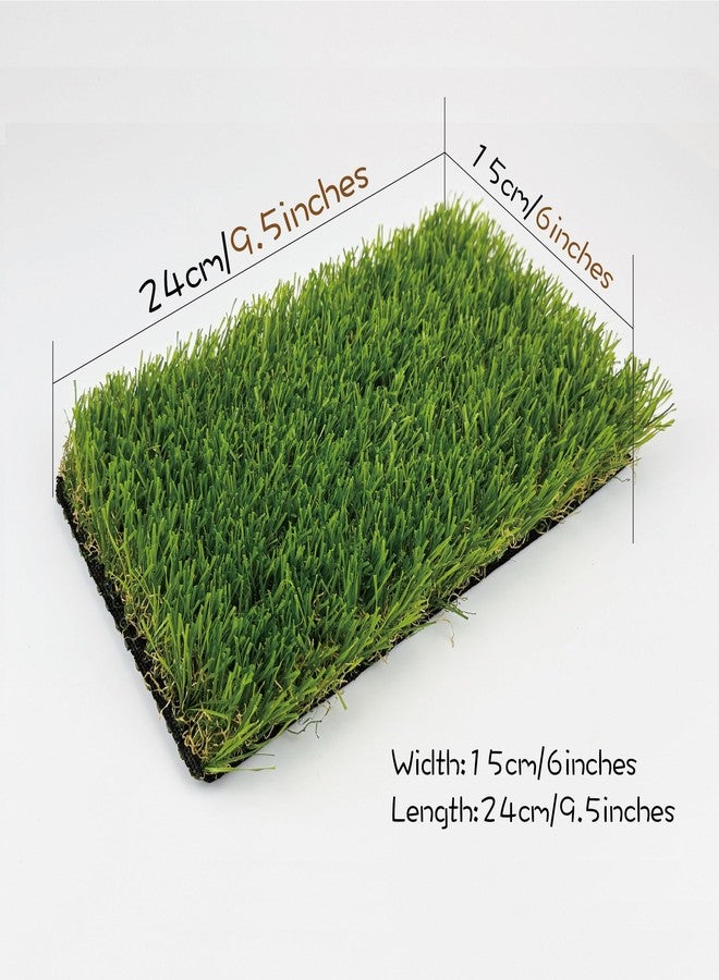 KuGuo Artificial Grass Mini Mat Indoor Outdoor DenseTurf Multi-Purpose Home Decor DIY Fake Grass Mats 6x9.5 Inches (15cm x 24cm) (2, Summer Grass) - Image 2